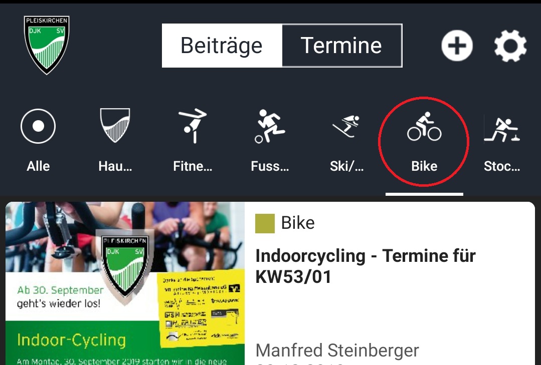 SVP App - jetzt mit der neuen Sparte "Bike"
